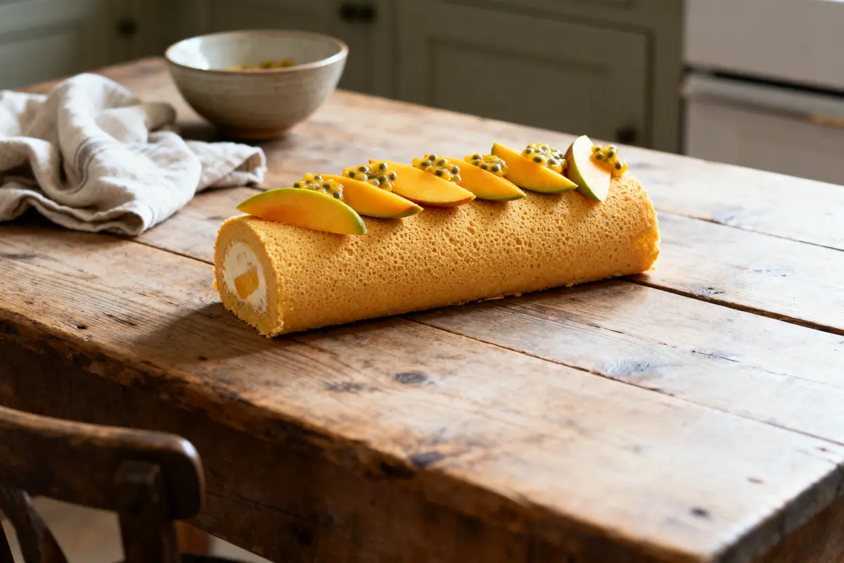 Bûche à la Passion : Recette exotique à la Mangue et coco